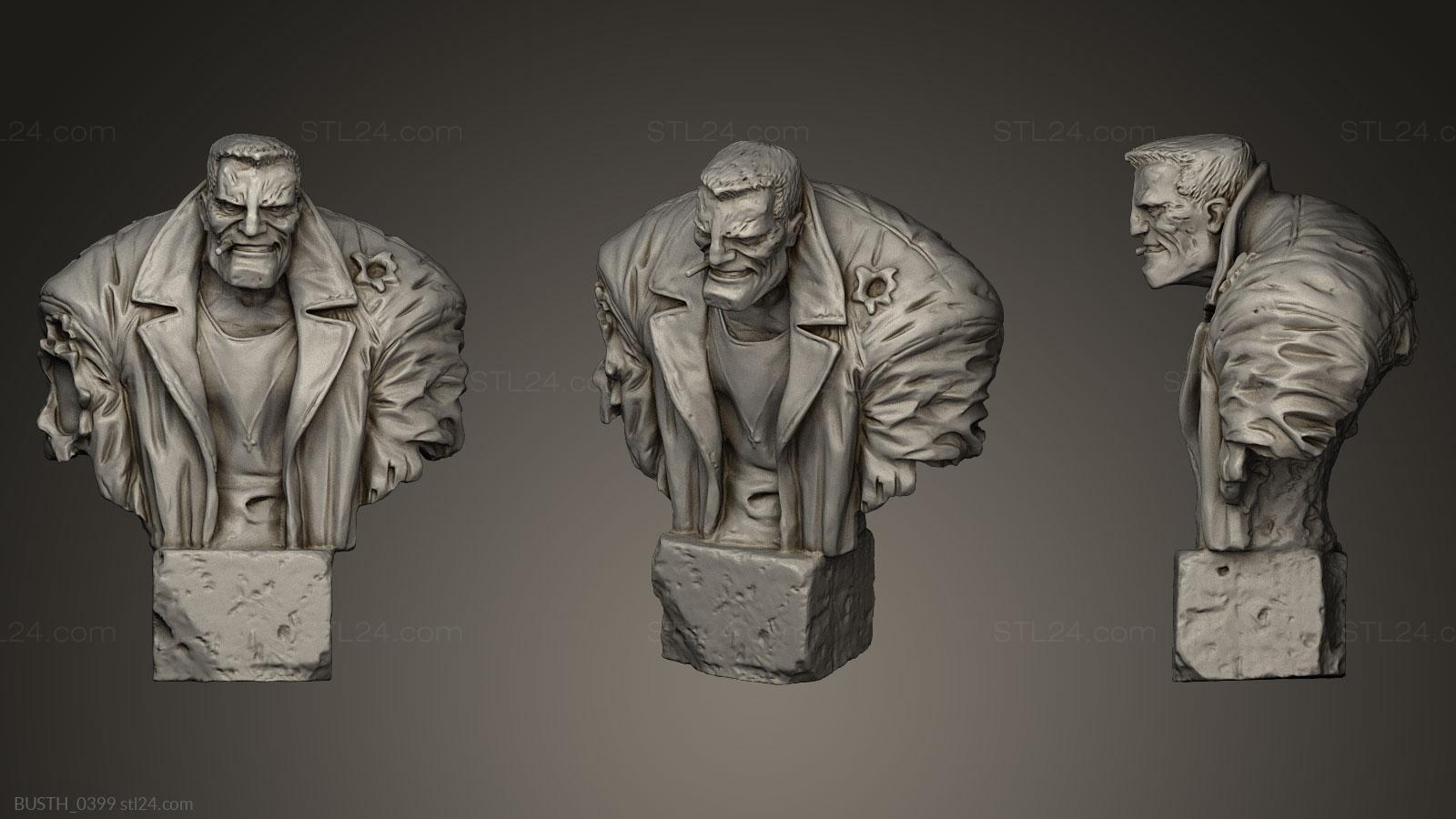 Бюсты монстры и герои (Город грехов Марвел, BUSTH_0399) 3D модель для ЧПУ станка